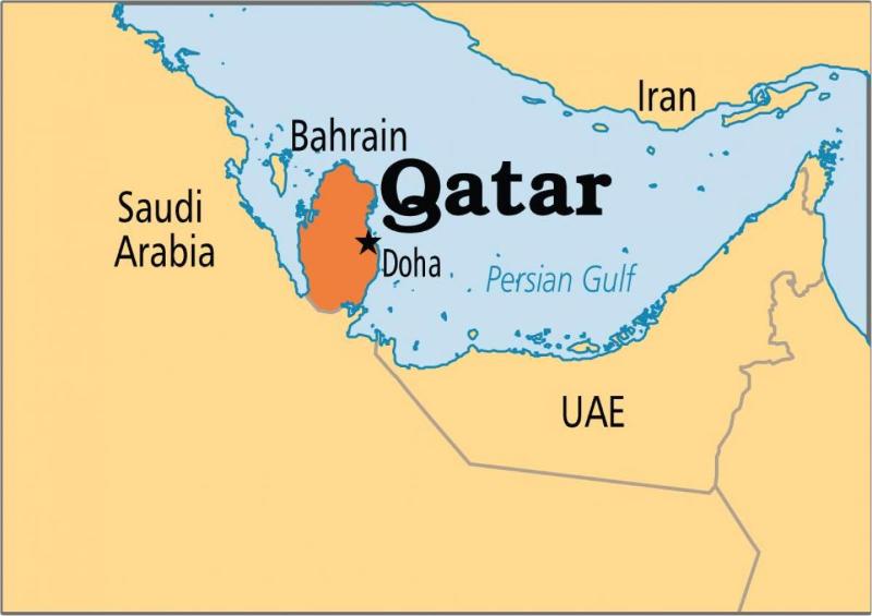 Quốc gia Qatar với thủ đô Doha 